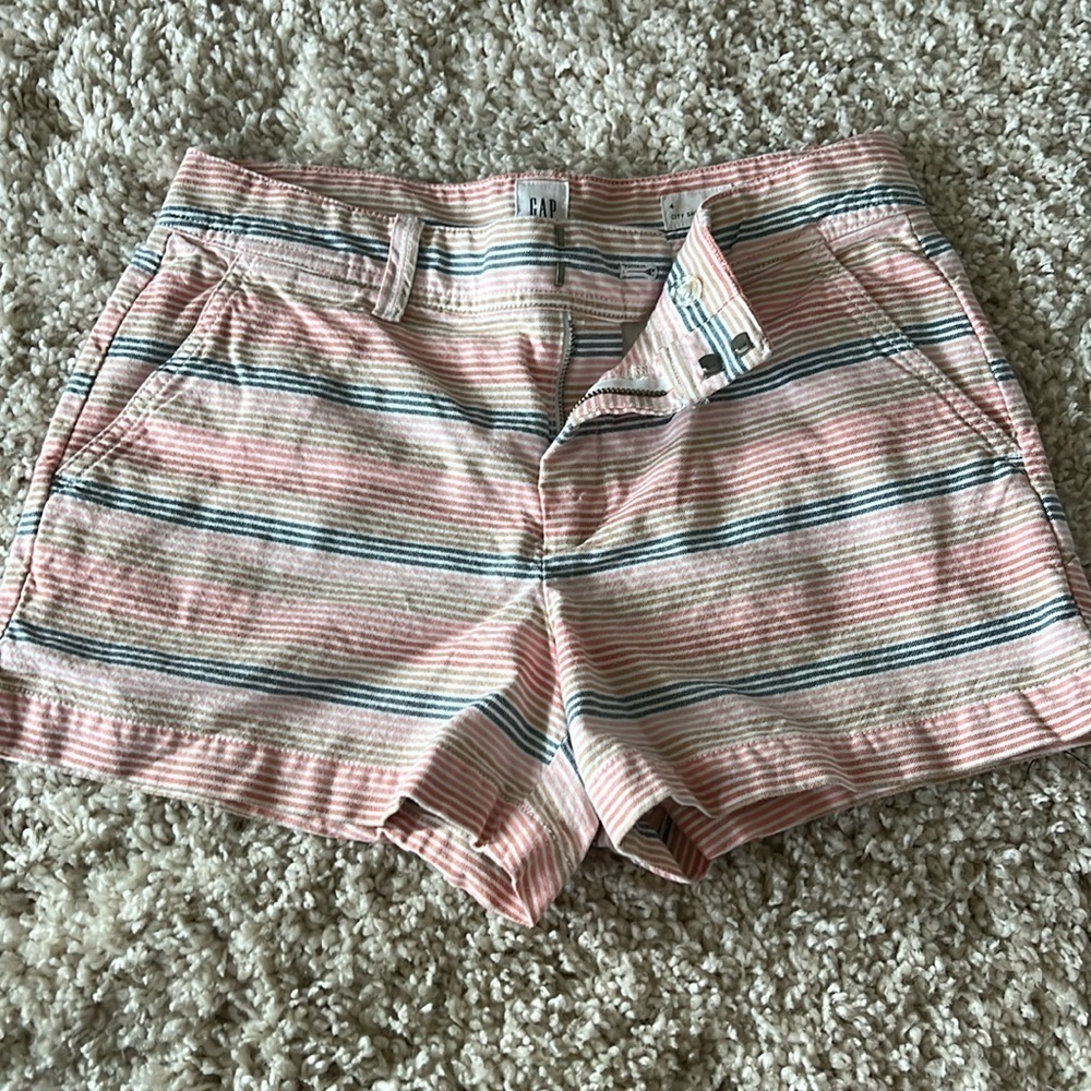 GAP Striped Pink and Blue Women's Shorts